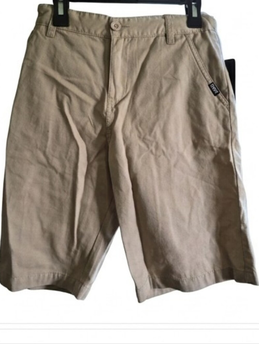 DKNY Men’s Beige Khaki Flat Front Shorts *New* Great For School